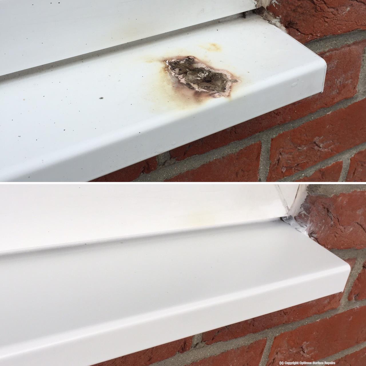 Burnt Window Cill Repair