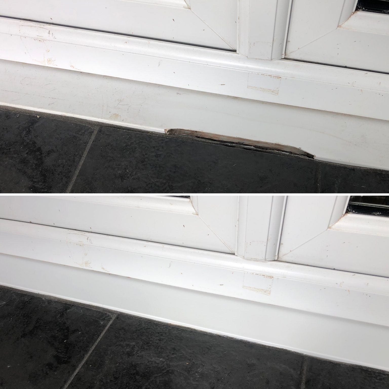 Cracked upvc Cill