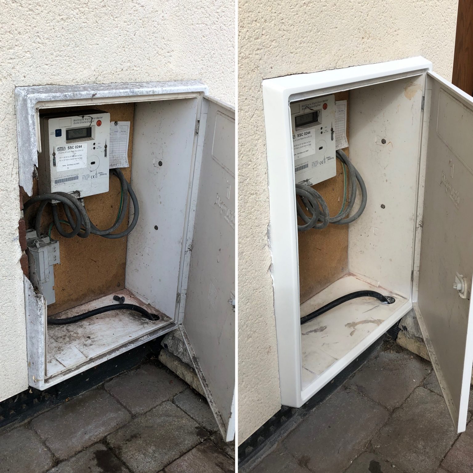 Damaged meter box