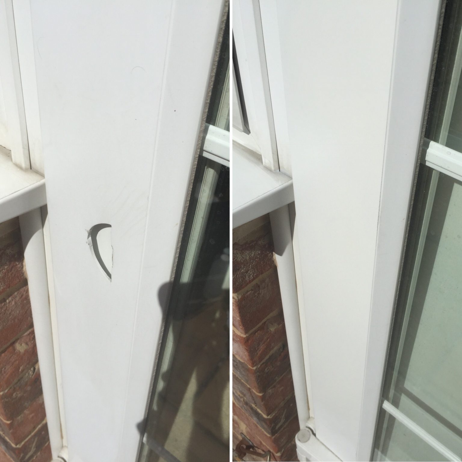 Damaged uPVC door